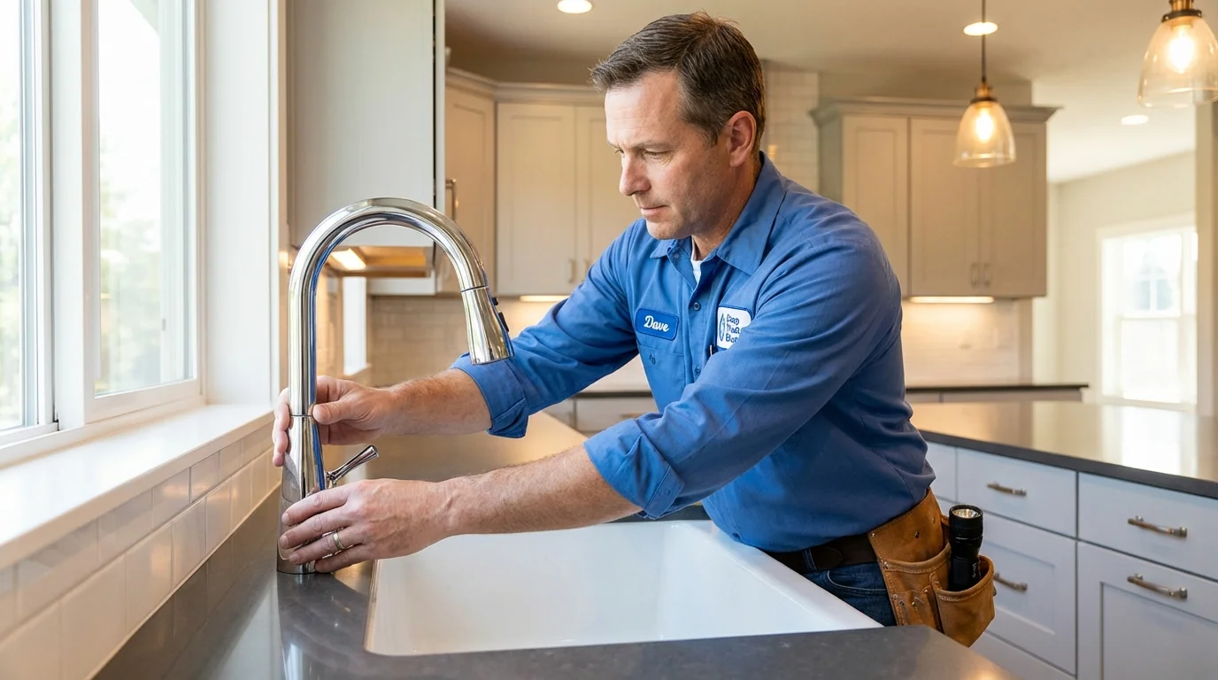 Kitchen faucet installation by Johns Plumbing LLC in Upton