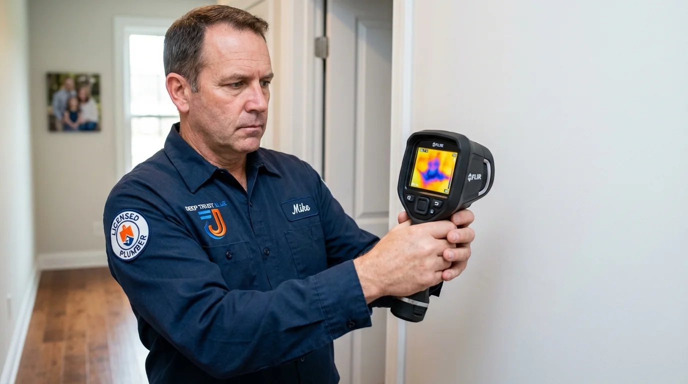 Thermal imaging leak detection by Johns Plumbing LLC in Upton